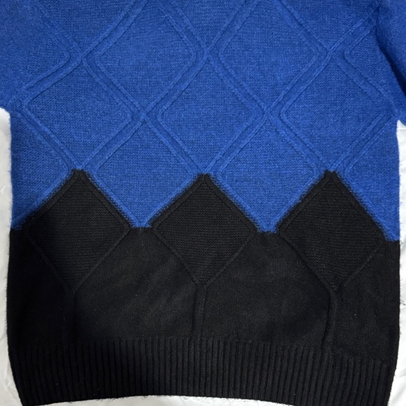 Elegant Simply Vera by Vera wang Blue and Black Turtleneck Sweater - Picture 4 of 6